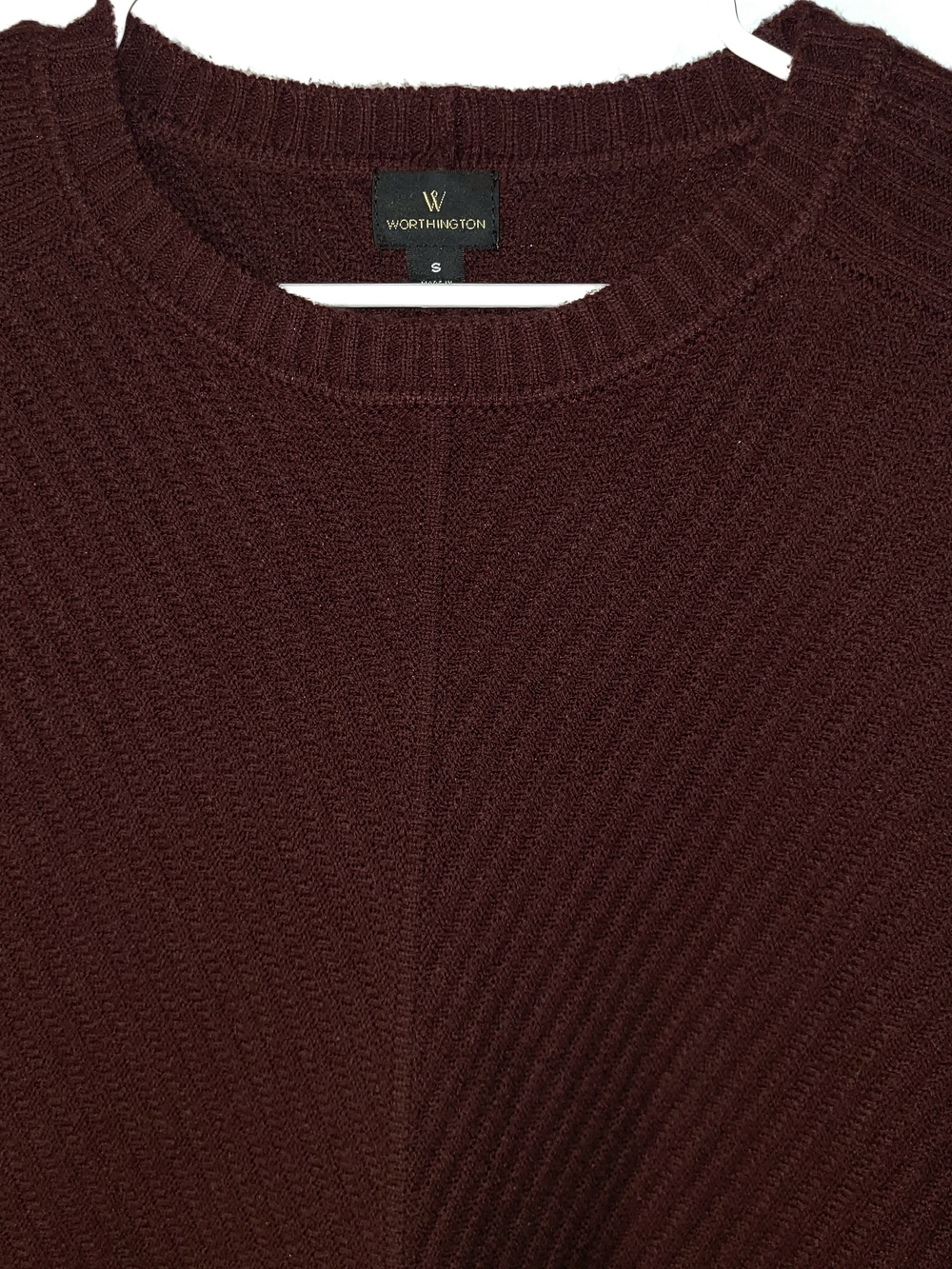 Worthington Women's Crewneck Sweater in Burgundy